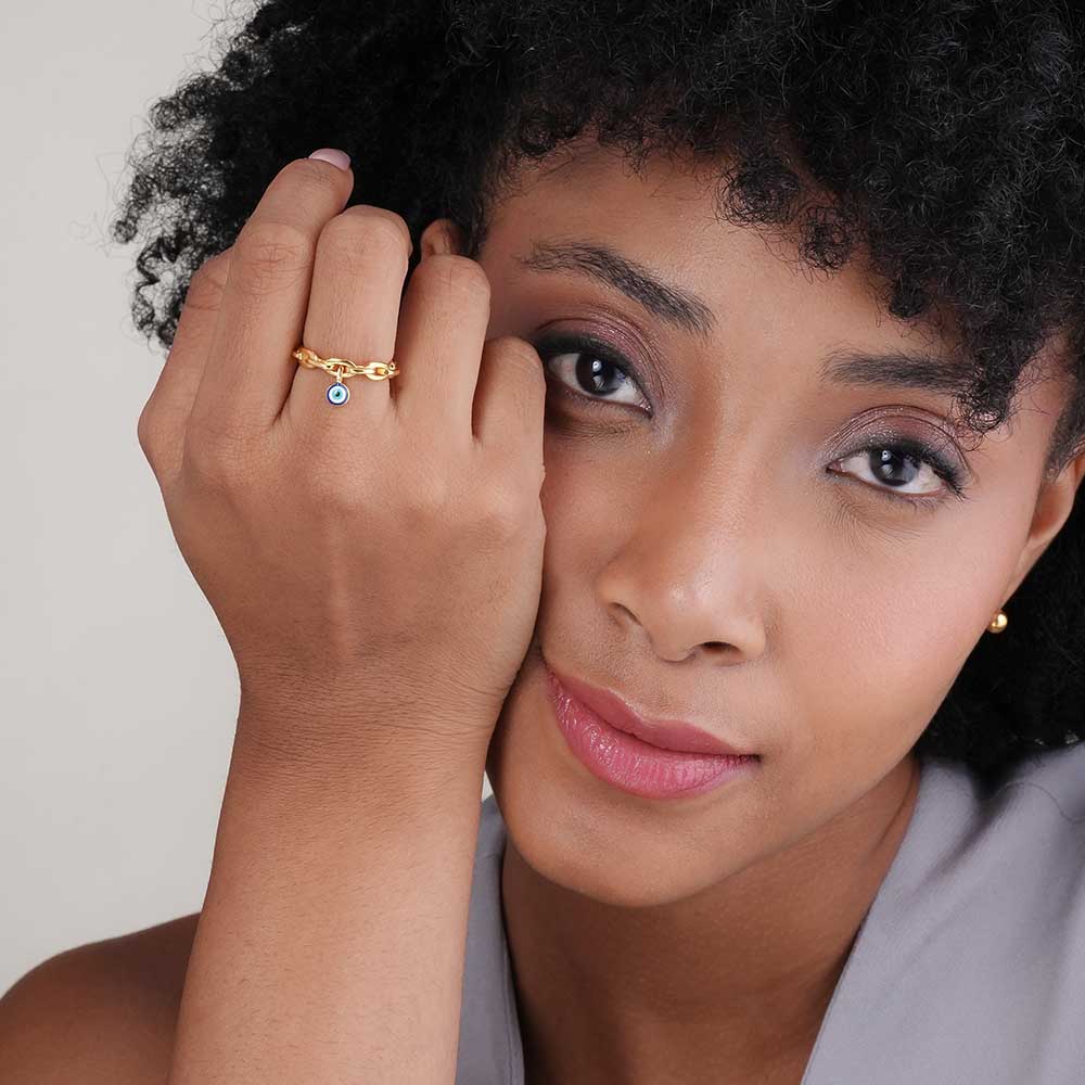 Evil Eye charm 925 silver Ring