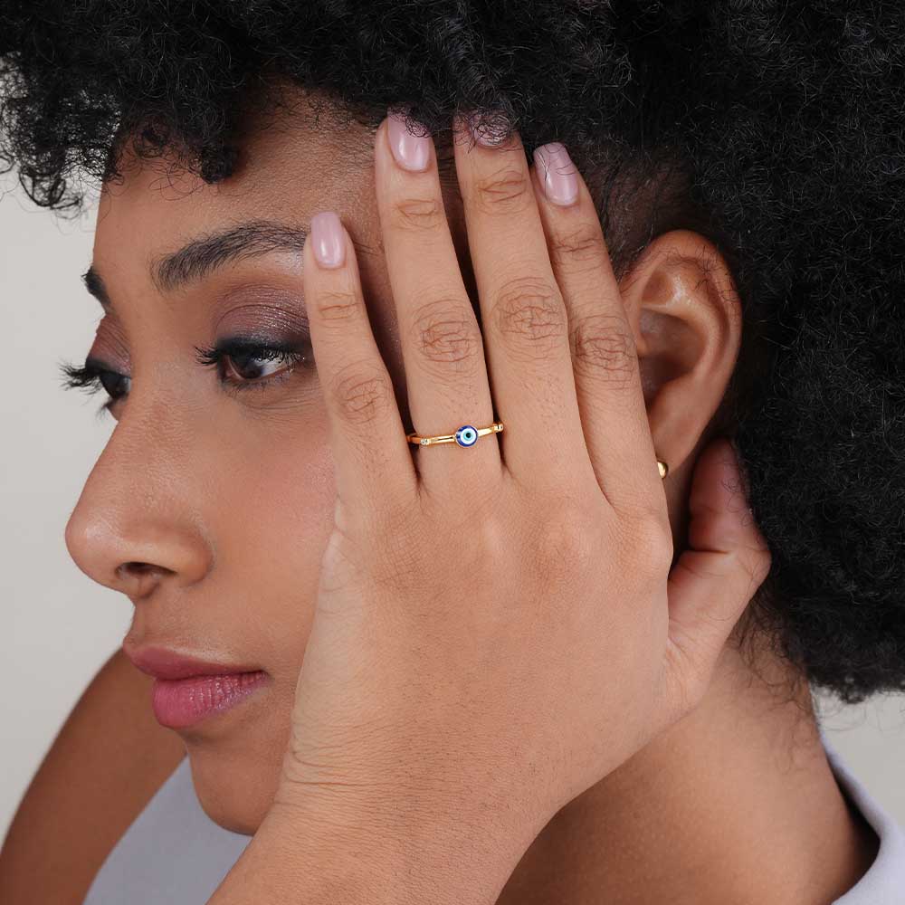 Evil Eye 925 Stone Band Ring