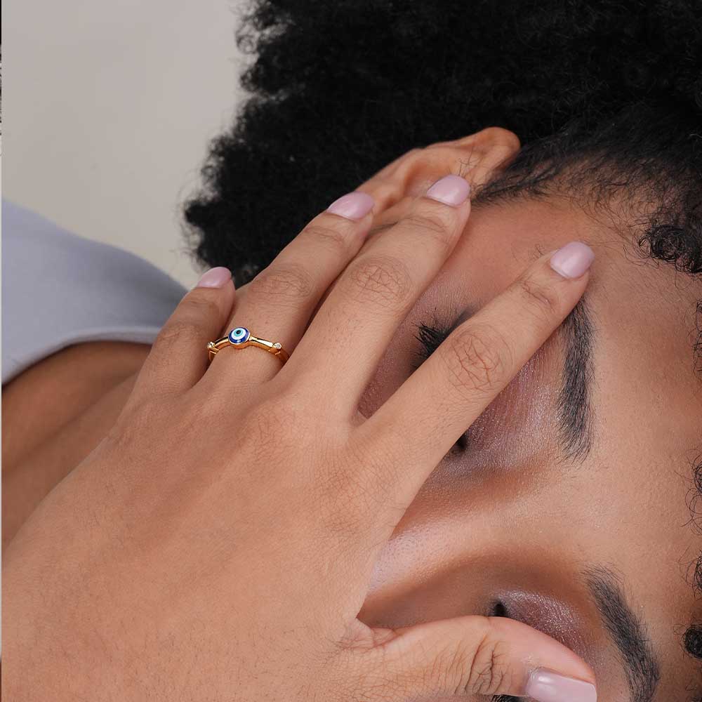 Evil Eye 925 Stone Band Ring