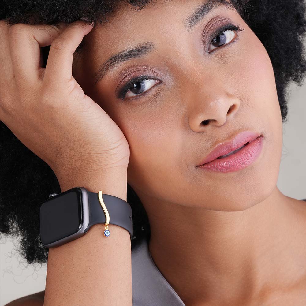 Evil Eye Wave 925 Silver Watch Charm