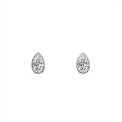 Teardrop 9KT Gold Laboratory Grown Diamond Stud Earring