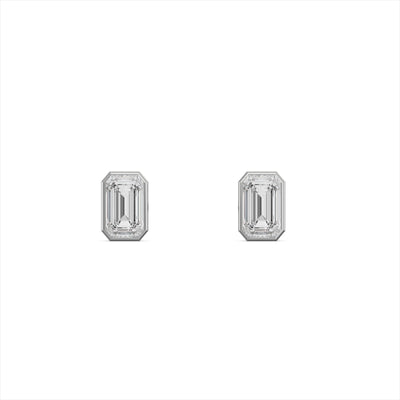 Linear Luxe 9KT Gold Laboratory Grown Diamond Stud Earring