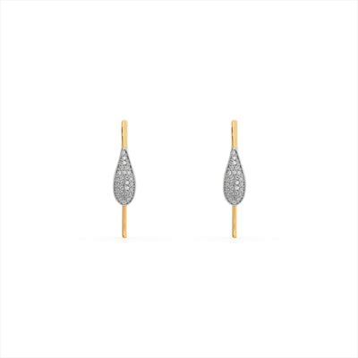 Dewdrop Spark 9KT Gold Laboratory Grown Diamond Earrings