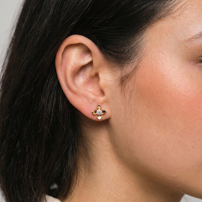 Petal Bloom 9KT Gold Laboratory Grown Diamond Earrings