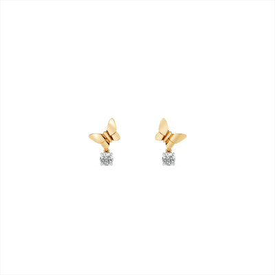 Butterfly Dew 9KT Gold Laboratory Grown Diamond Earrings