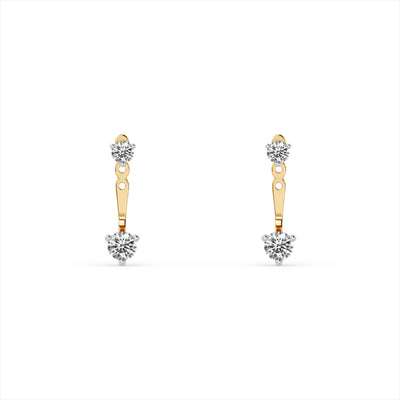 Droplet Cascade 9KT Gold Laboratory Grown Diamond Earrings