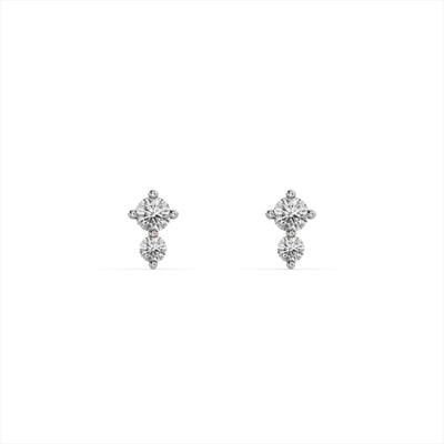 Diamond Duet 9KT Gold Laboratory Grown Diamond Earrings