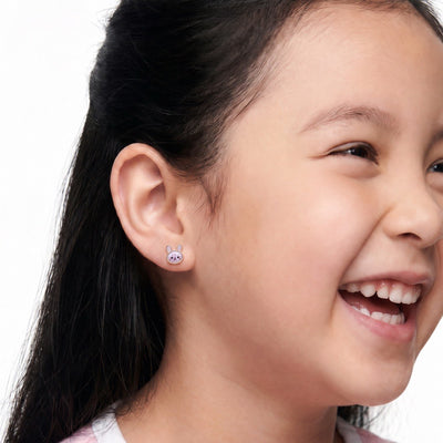 Sweet Bunny 9KT Gold Stud Earrings for Kids