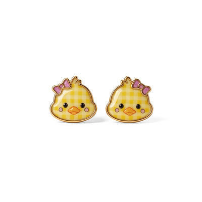 Cheerful Chick 9KT Gold Stud Earrings for Kids