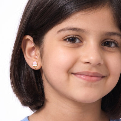 Summer Popsicle 9KT Gold Stud Earrings for Kids