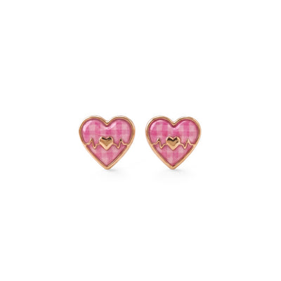 Sweet Heart 9KT Gold Stud Earrings for Kids