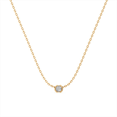 Stella Coin 9KT Gold Laboratory Grown Diamond Set