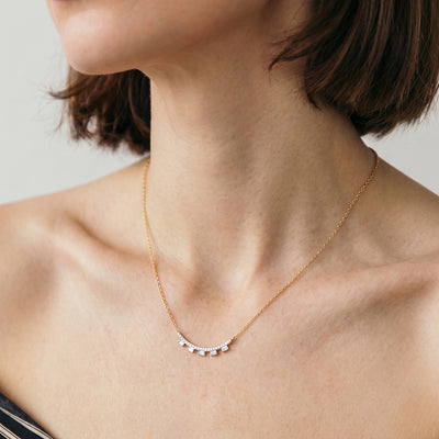 Celestial Arc 9KT Gold Laboratory Grown Diamond Necklace