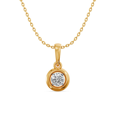 Luminous Orb 9KT Gold Laboratory Grown Diamond Pendant
