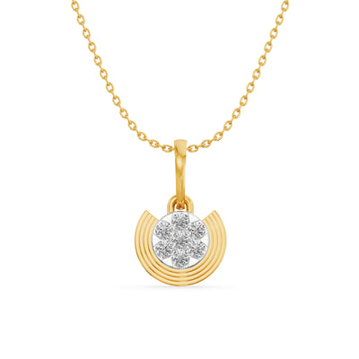 Sunray Bloom 9KT Gold Laboratory Grown Diamond Pendant