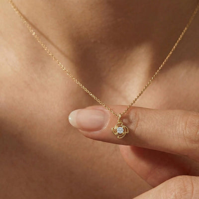 Chakra 9KT Gold Laboratory Grown Diamond Pendant