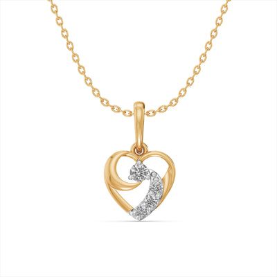 Luxe Heart 9KT Gold Laboratory Grown Diamond Pendant Set