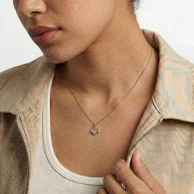 Velour Spark Heart 9KT Gold Laboratory Grown Diamond Pendant