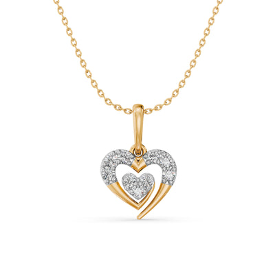 Lustre of Love 9KT Gold Laboratory Grown Diamond Pendant Set