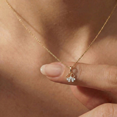 Mini Glimmer Heart 9KT Gold Laboratory Grown Diamond Pendant