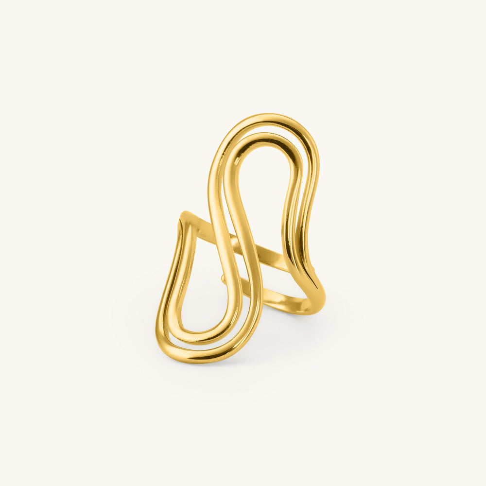 Golden Loop Flow Ring-TEST