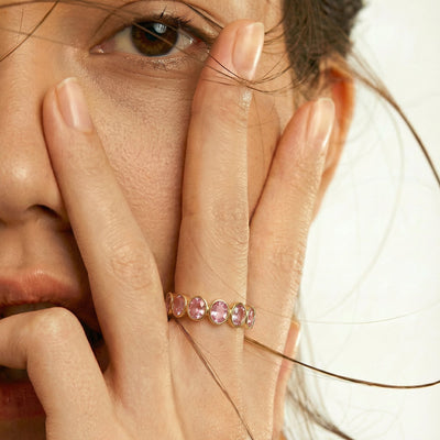 Pink Sapphire 9KT Gold Ring