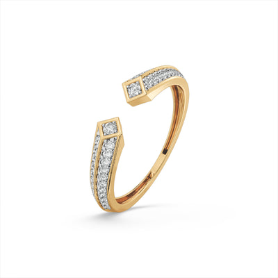 Twin Edge Gleam 9KT Gold Laboratory Grown Diamond Ring