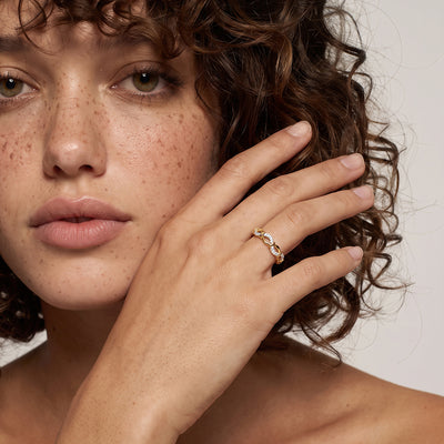 Linked Forever 9KT Gold Laboratory Grown Diamond Ring