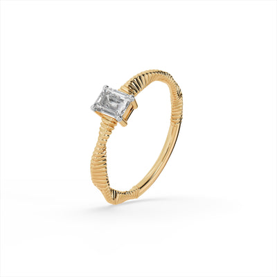 Princess Solitaire 9KT Gold Laboratory Grown Diamond Ring