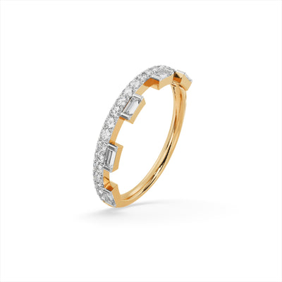 Radiant Row 9KT Gold Laboratory Grown Diamond Ring