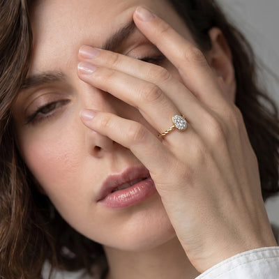 Oval Allure 9KT Gold Laboratory Grown Diamond Ring