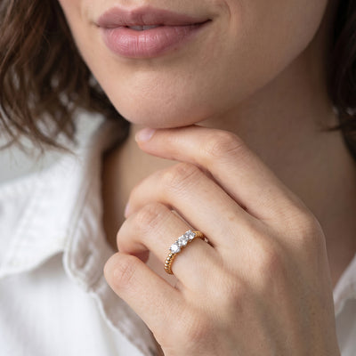 Aveline Glow 9KT Gold Laboratory Grown Diamond Ring