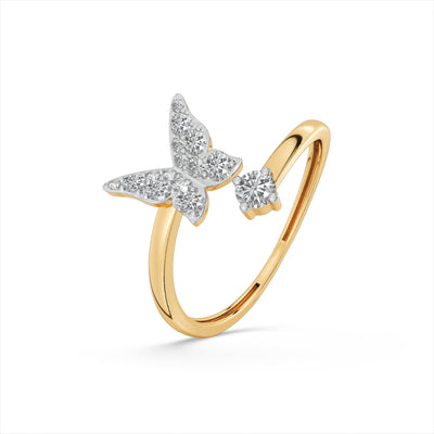 Butterfly Waltz 9KT Gold Laboratory Grown Diamond Ring