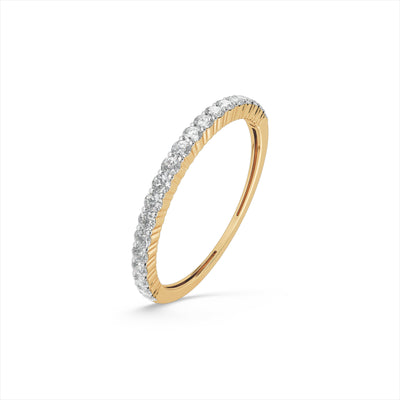 Beaded Eternity 9KT Gold Laboratory Grown Diamond Ring