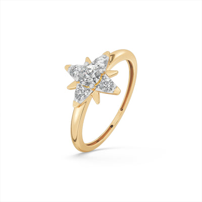 Starburst Spark 9KT Gold Laboratory Grown Diamond Ring