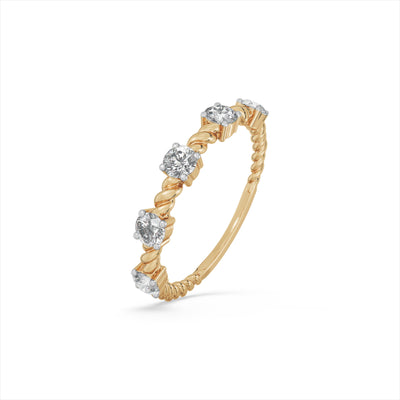 Marquise Wreath 9KT Gold Laboratory Grown Diamond Ring