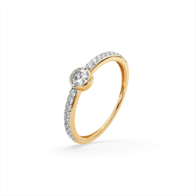 Oval Solitaire 9KT Gold Laboratory Grown Diamond Ring