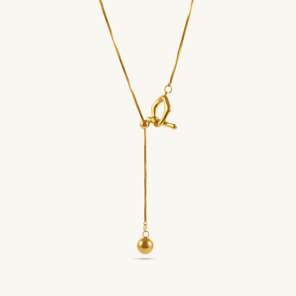 Golden Twirl Pendant NecklaceTEST