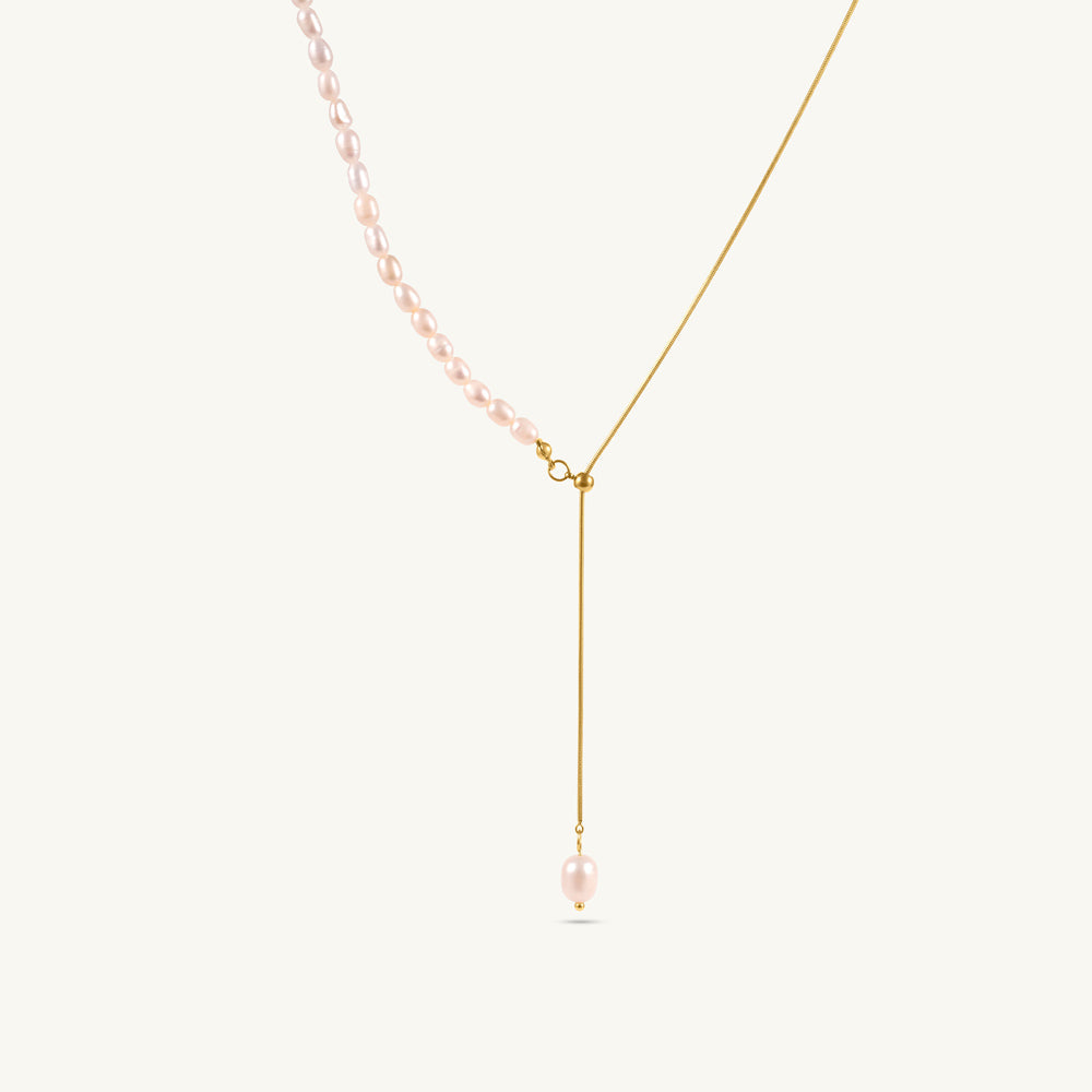 Luxe Pearl Lariat NecklaceTEST