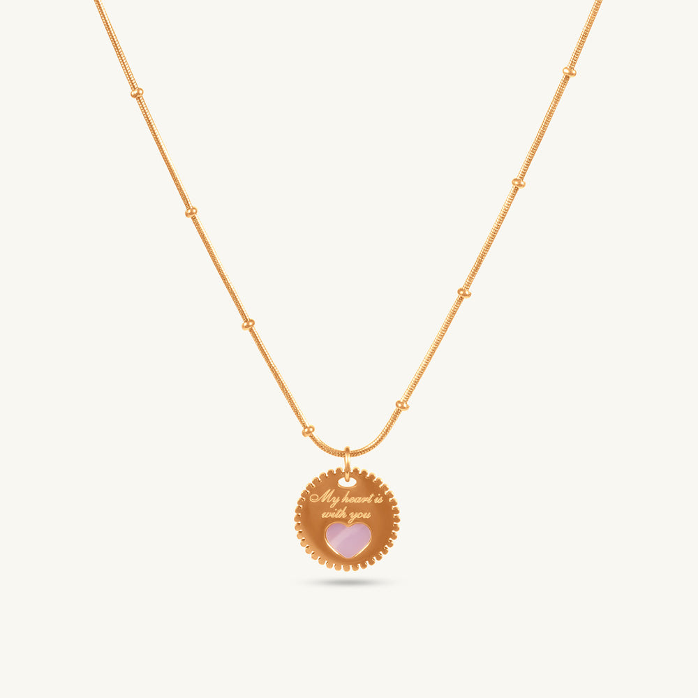 Engraved Coin Heart PendantTEST