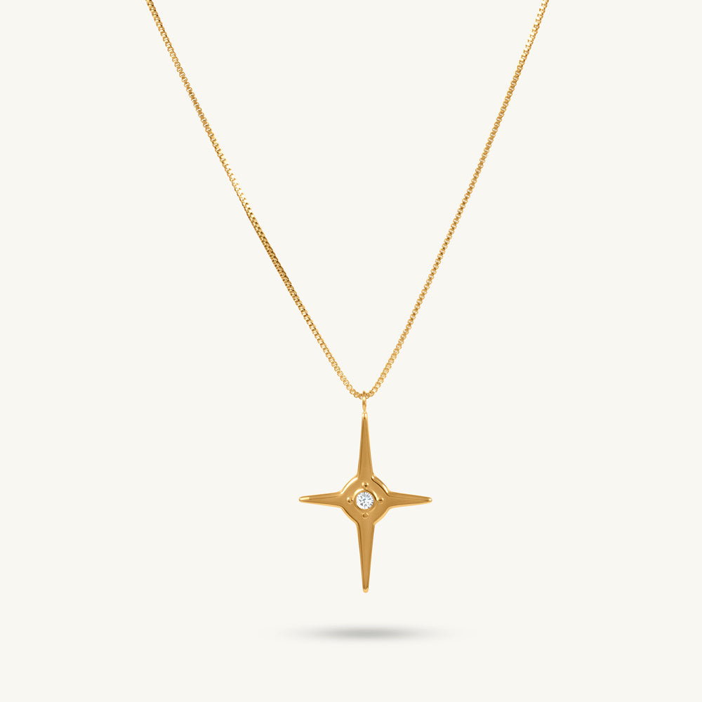 Four-Point Star Drop PendantTEST