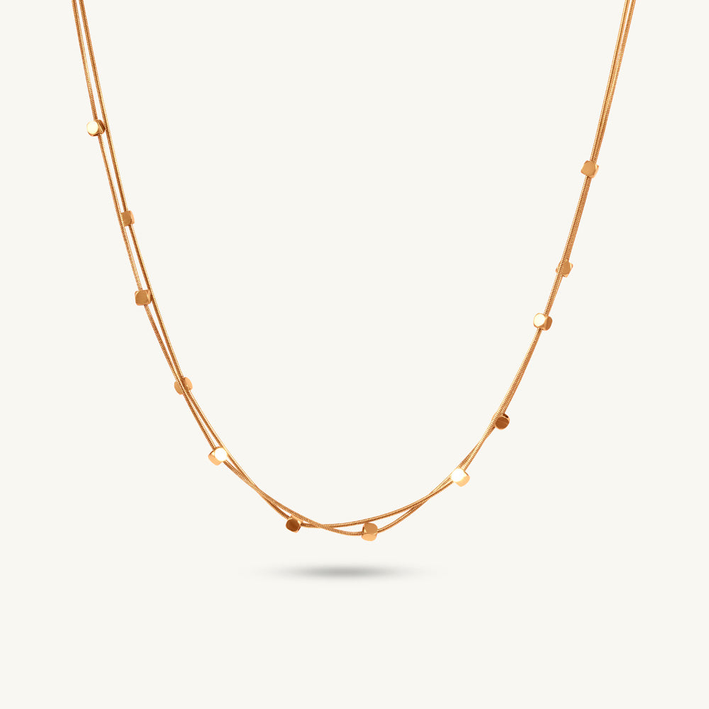 Minimal Dainty Bead Chain NecklaceTEST