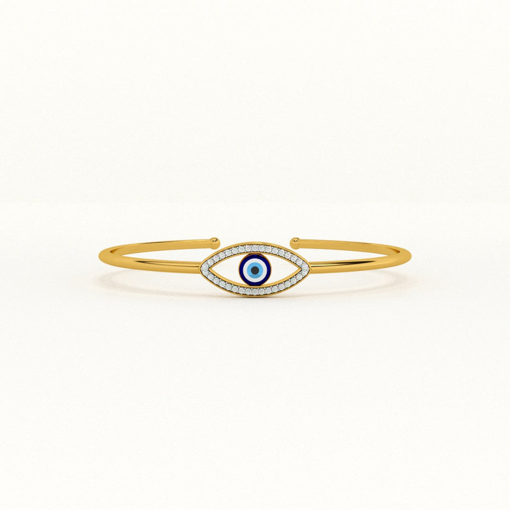 Evil Eye Zeinth 925 Silver Open Bangle