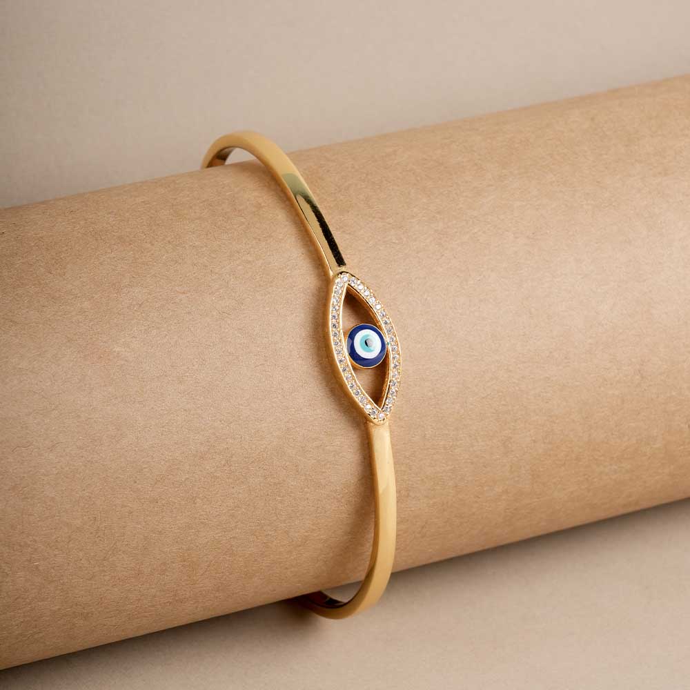 Evil Eye Zeinth 925 Silver Open Bangle