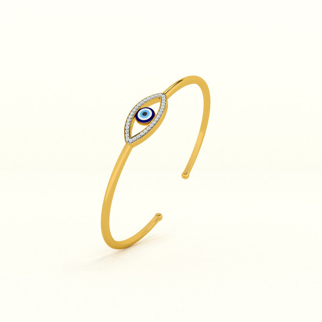 Evil Eye Zeinth 925 Silver Open Bangle