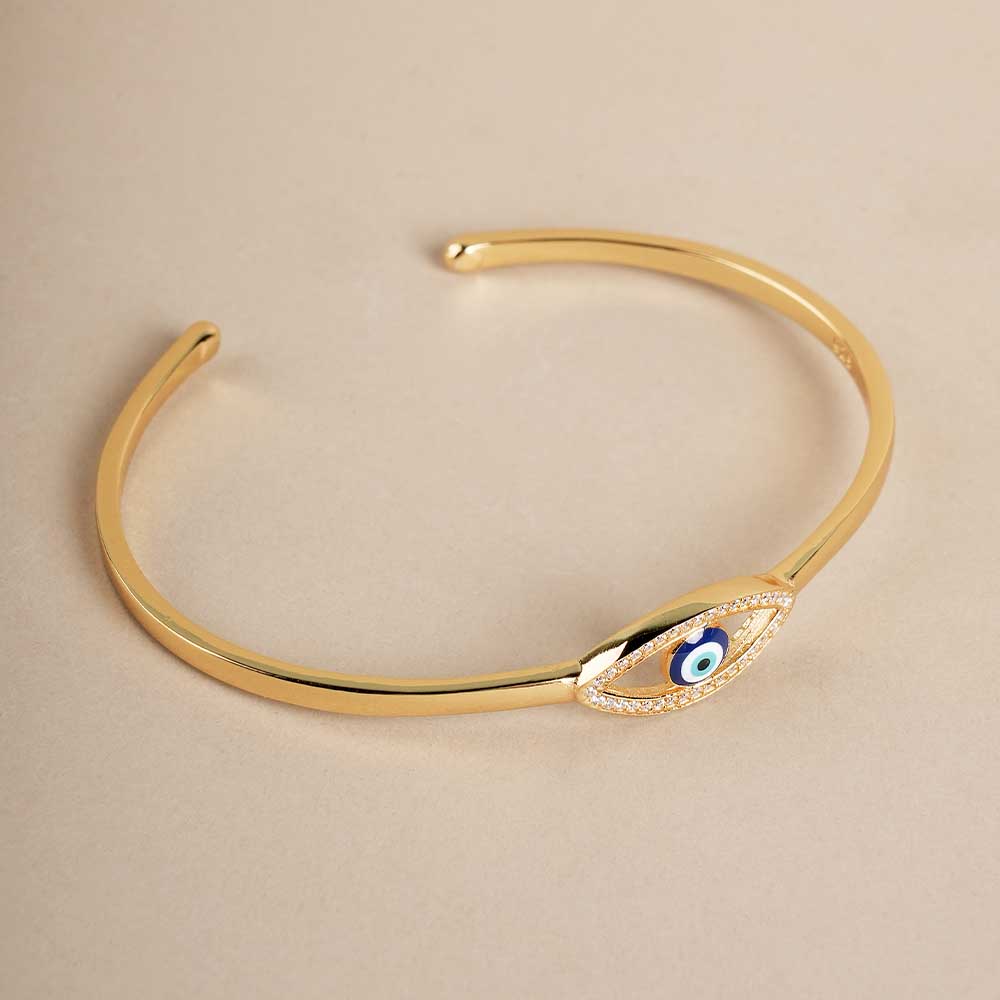 Evil Eye Zeinth 925 Silver Open Bangle