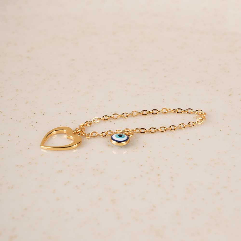 Heart Along Evil Eye 925 Silver Watch Charm