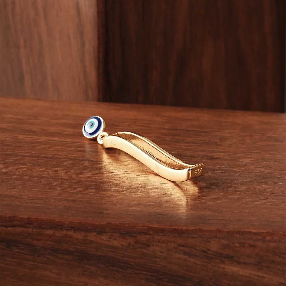 Evil Eye Wave 925 Silver Watch Charm