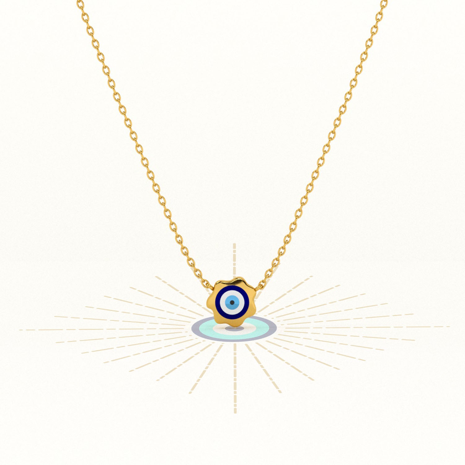 Evil Eye Playful 925 Silver Necklace