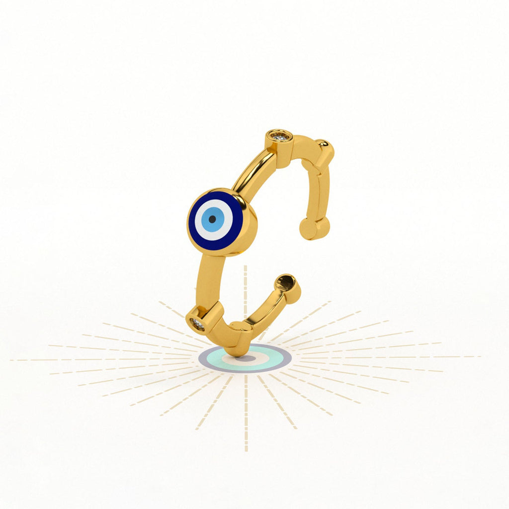 Evil Eye 925 Stone Band Ring